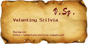 Valentiny Szilvia névjegykártya